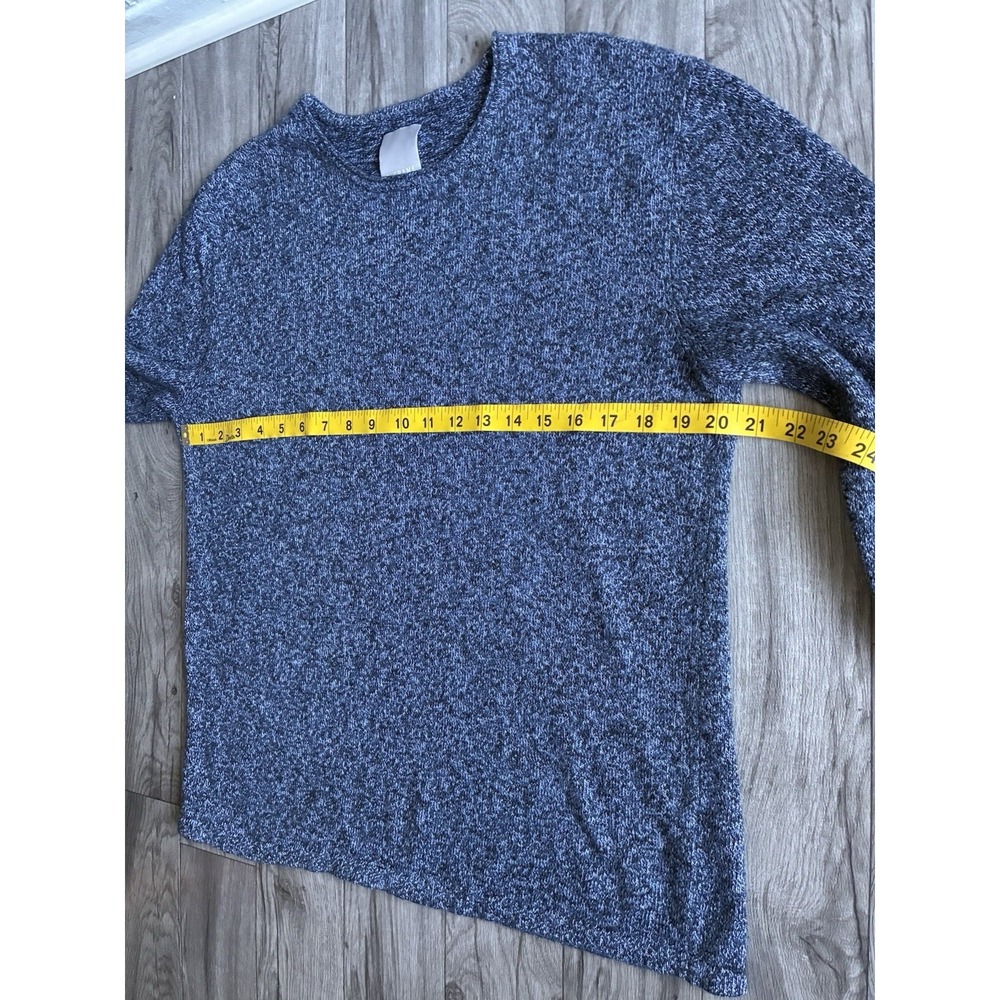 A-Frame Men's Knit Sweater Blue Crewneck Pullover Size L Casual Soft Heather - Picture 6 of 13